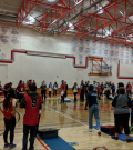 Unified Bean Bag Toss in Chestermere High School