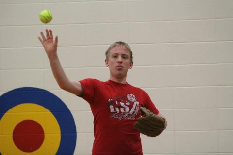 Tyler Tetlock softball training