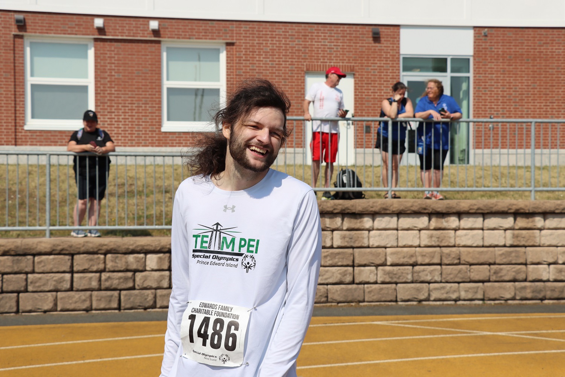 Team PEI 2026 Athletics athlete, Keegan Waite, smiling after a race