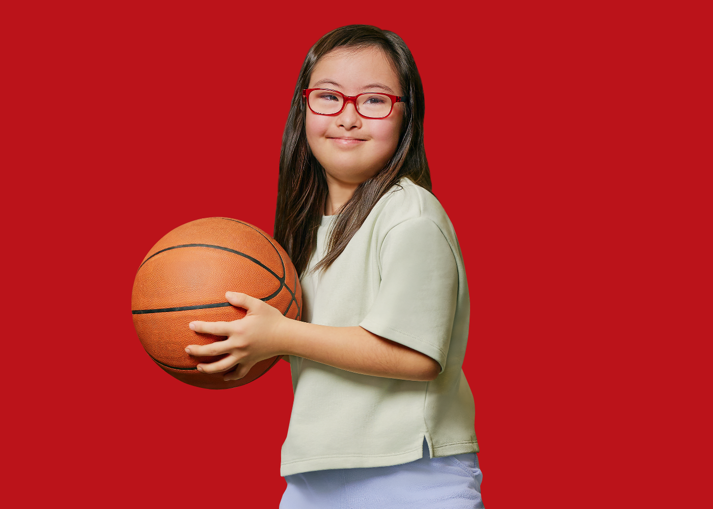Maire O'Connor with red background. Maire O'Connor with red background.
