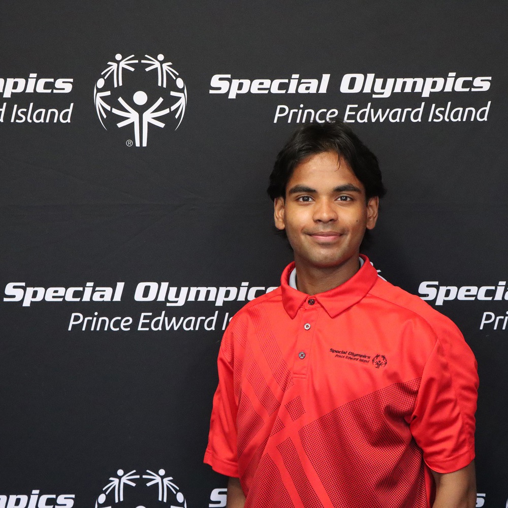 Special Olympics PEI's Summer Student, Samarth Deo, posing for a headshot