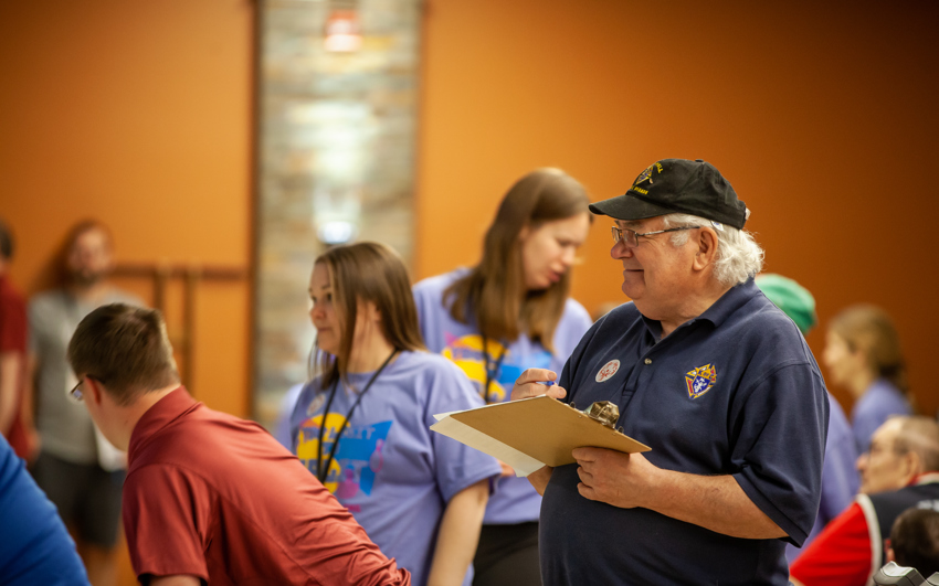David Murphy Volunteering at Bowling Provincials in 2023