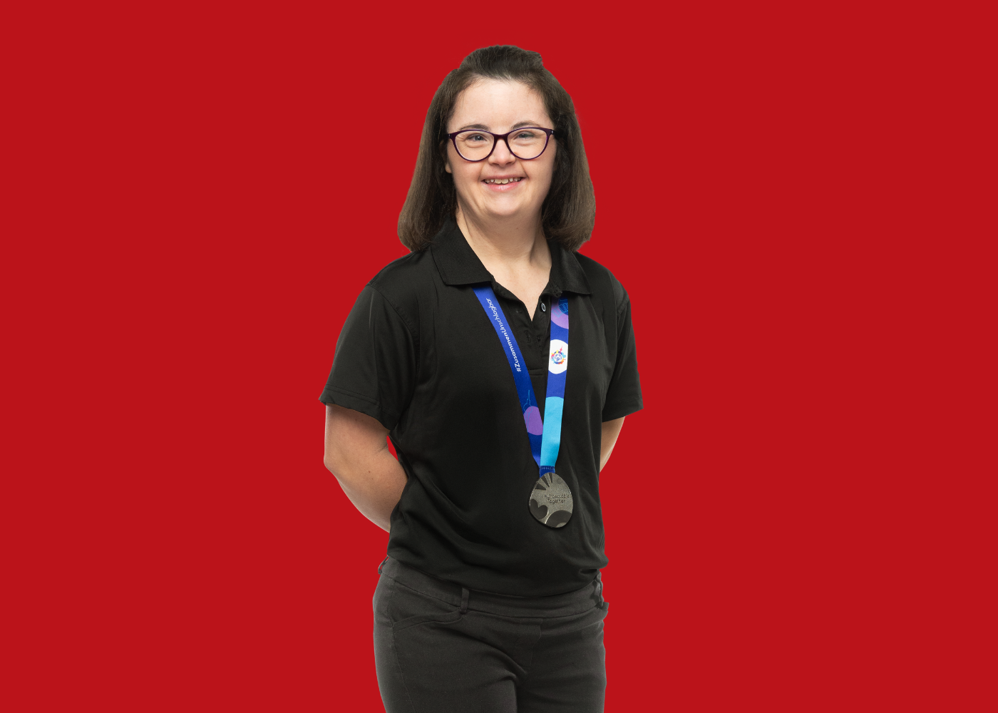 Allie Price with red background. Allie Price with red background.