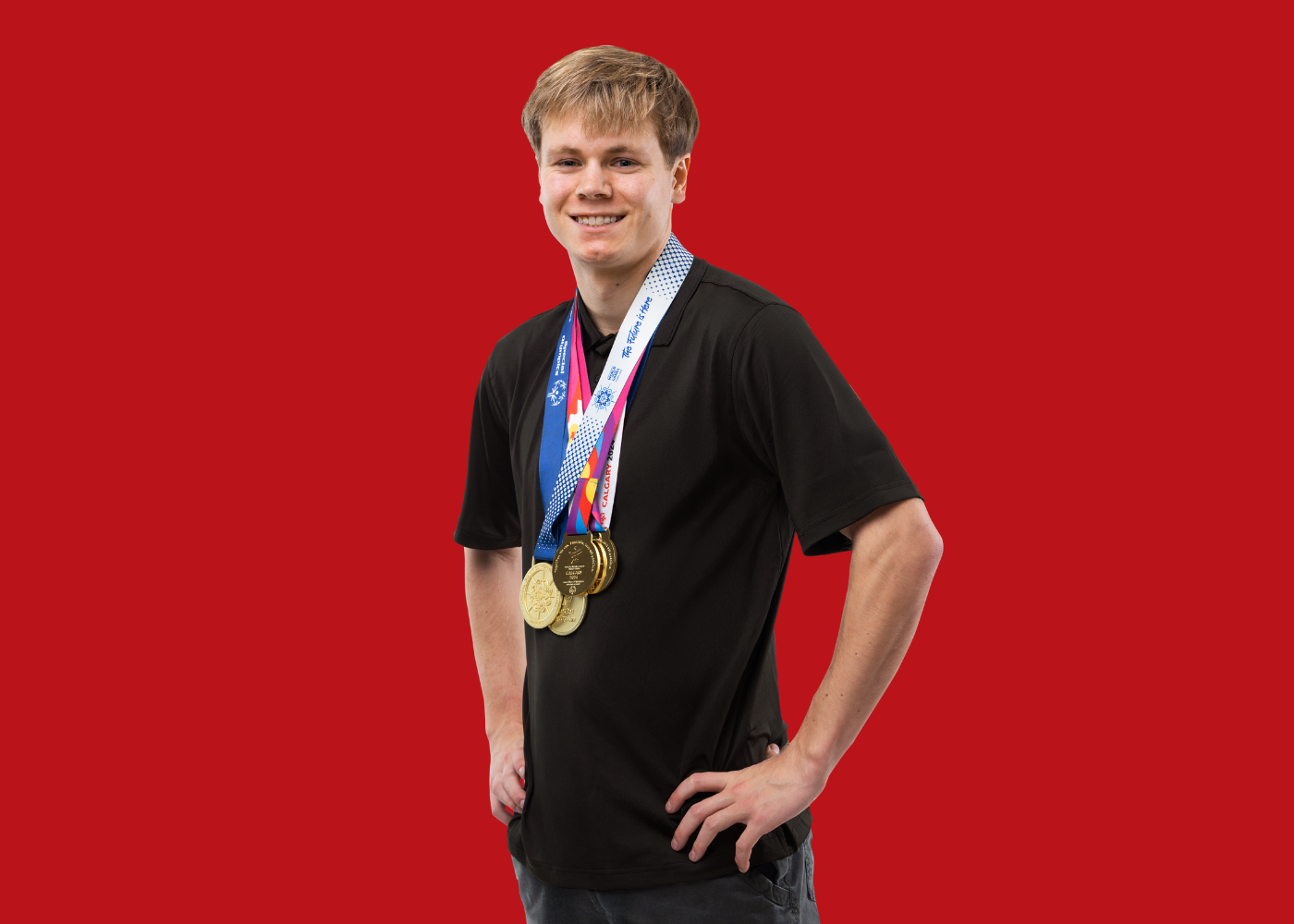 Sebastian Gylander with Red Background. Sebastian Gylander with Red Background.
