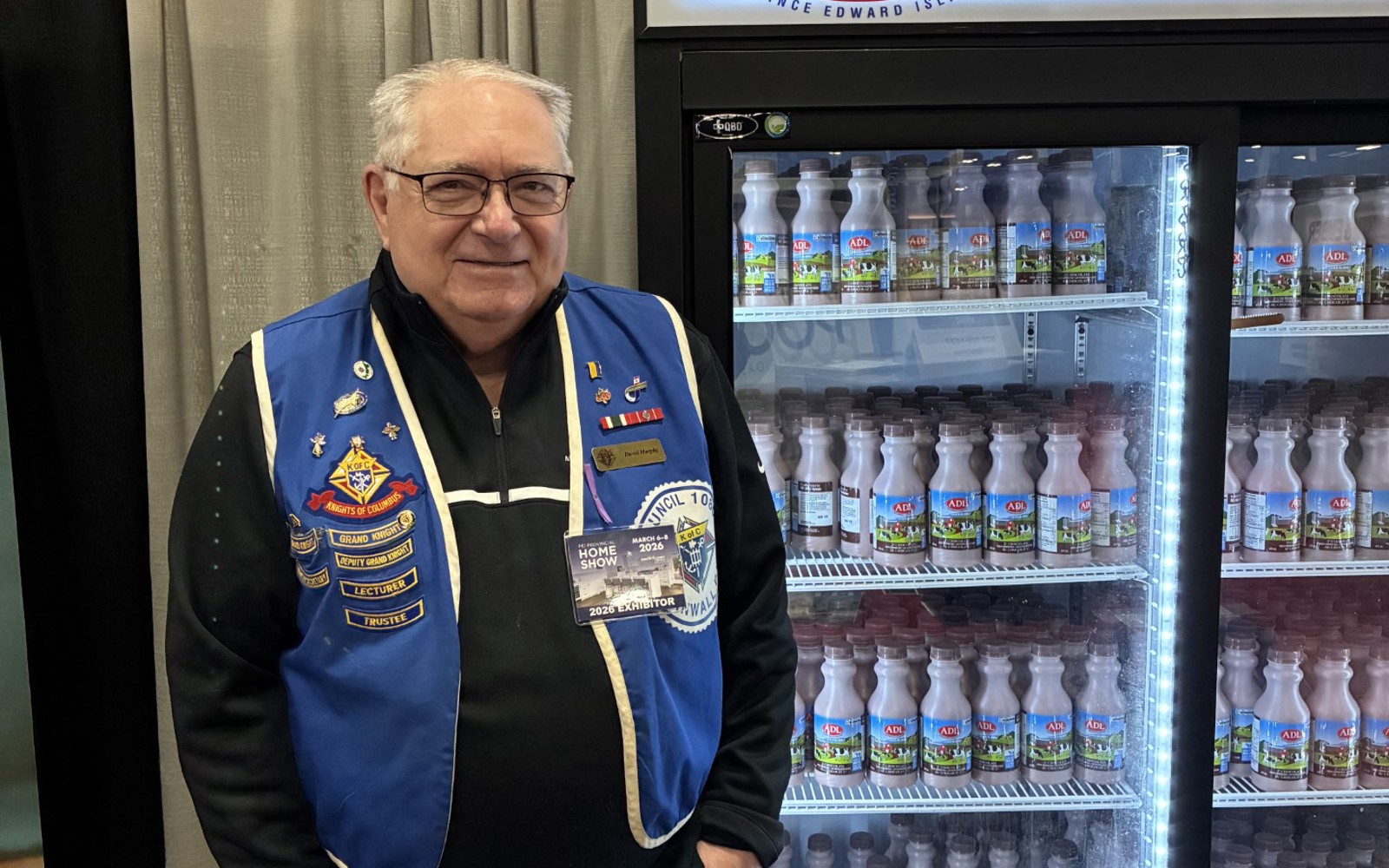 Knights of Columbus member David Murphy volunteering at the PEI Provincial Home Show