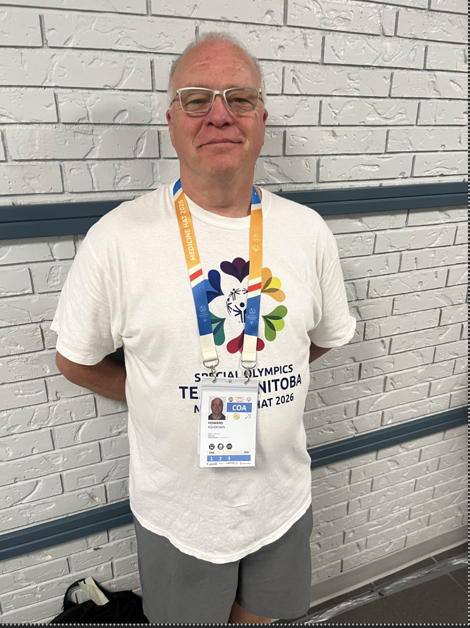 A portrait photo of Howard Ashdown, a Special Olympics Manitoba Coach. A portrait photo of Howard Ashdown, a Special Olympics Manitoba Coach.