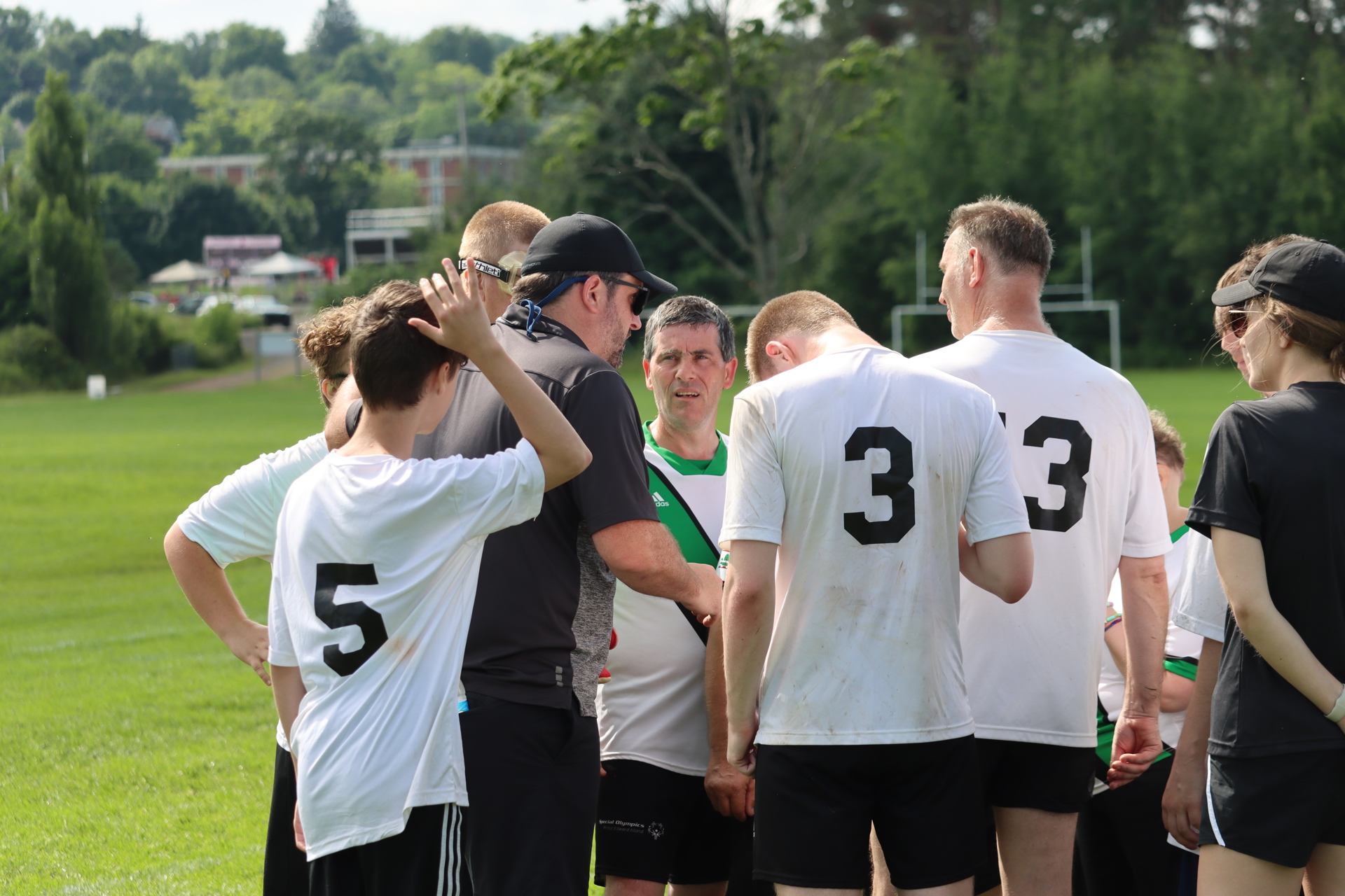 Special Olympics PEI, Soccer, Coach with Athletes