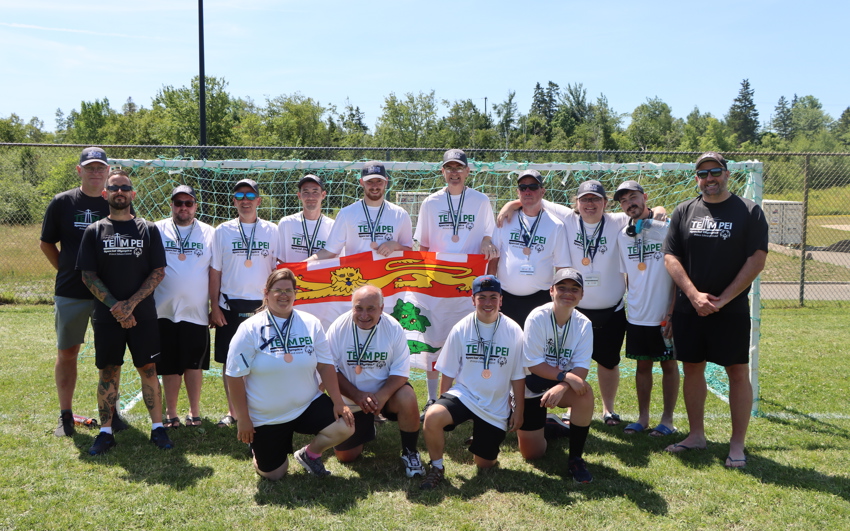 Team PEI Soccer competing at SONS Games July 2025