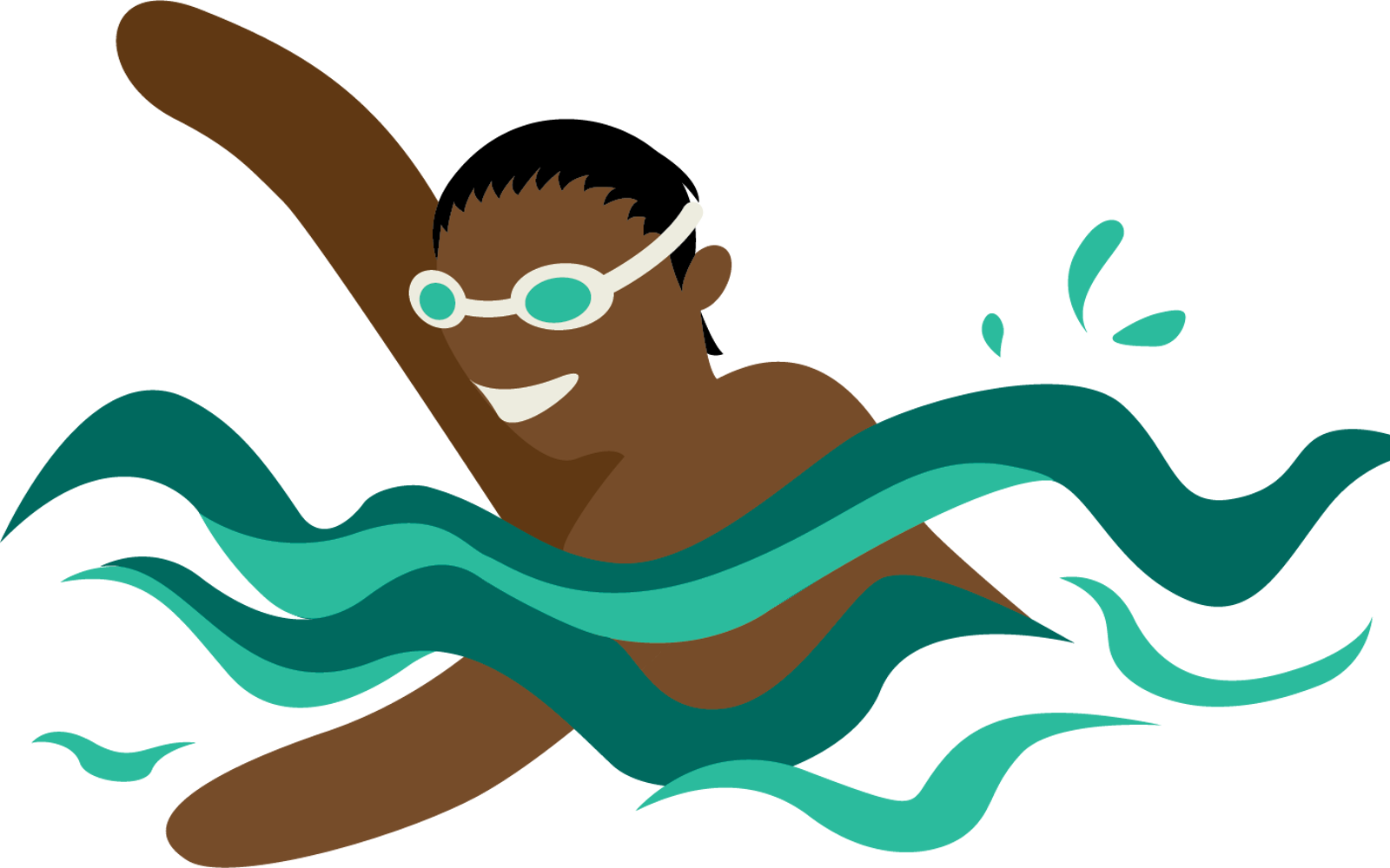 Illustration of a person swimming