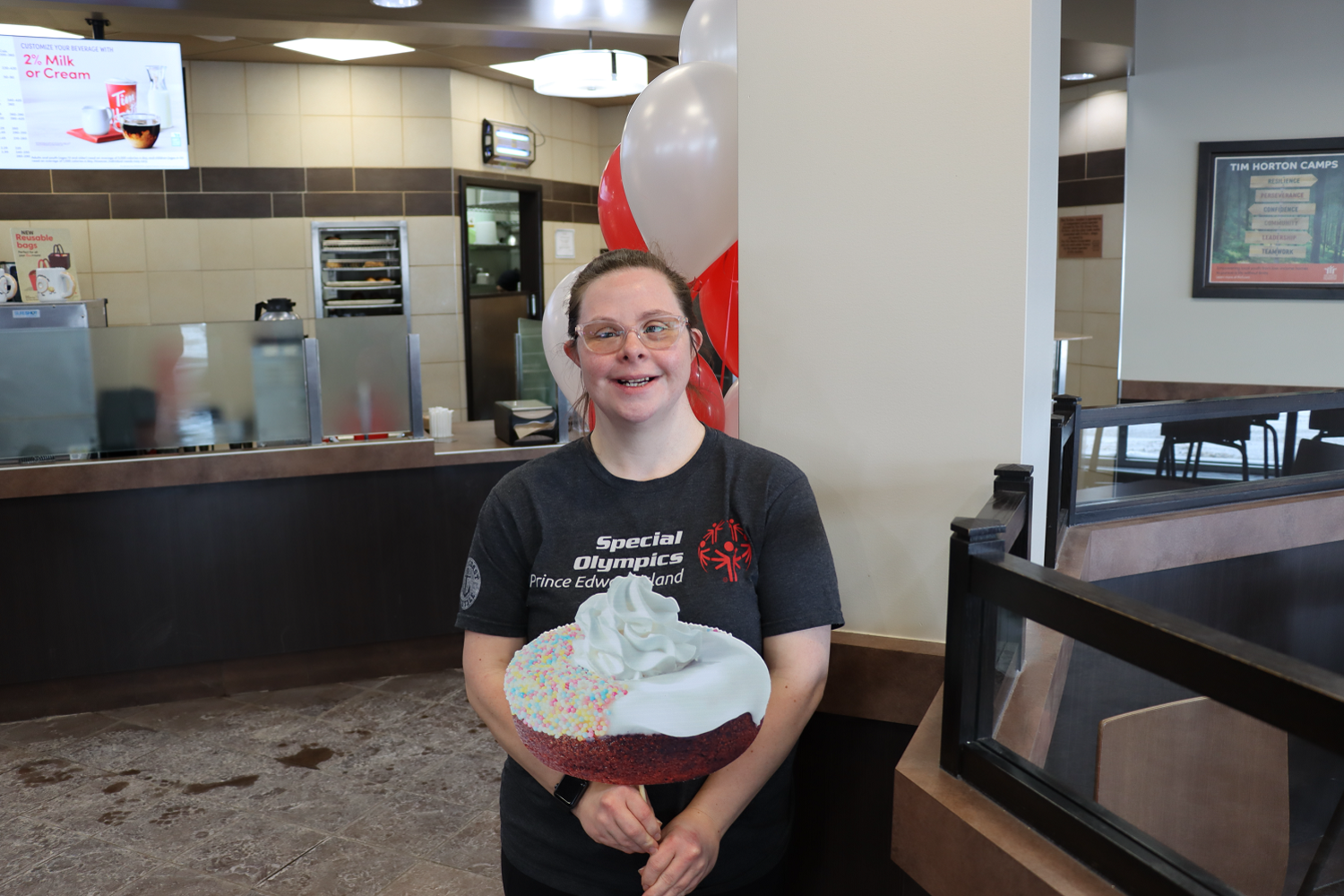 2026 Special Olympics Donut available at Tim Hortons