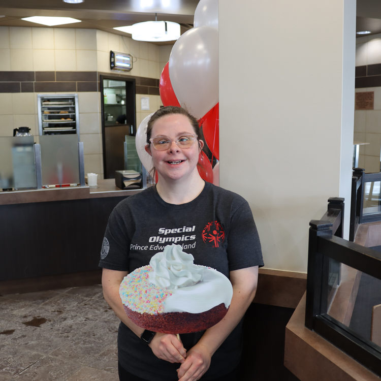 2026 Special Olympics Donut available at Tim Hortons