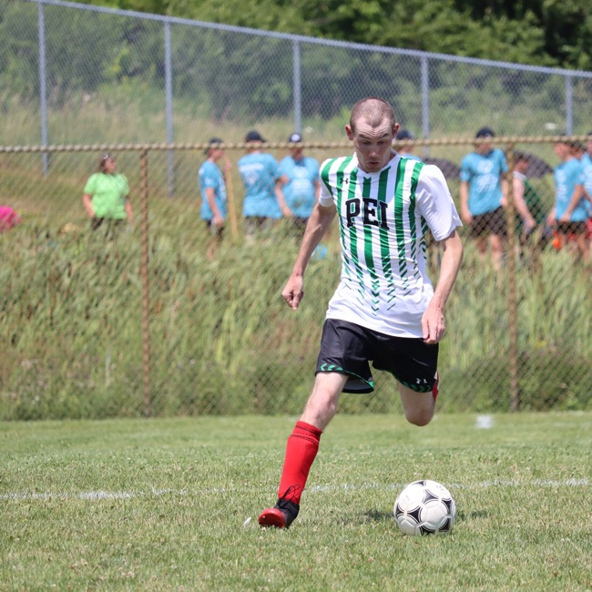 Special Olympics PEI, Soccer, Athlete Playing Soccer