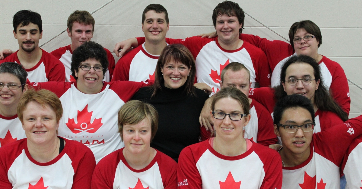 Sharon Bollenbach with Special Olympics Team Canada.
