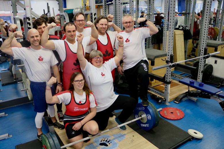 George Maclagan and the Special Olympics Team Canada 2019 powerlifting team