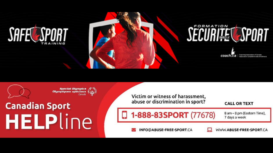  Sport Training and Canadian Sport Helpline banners