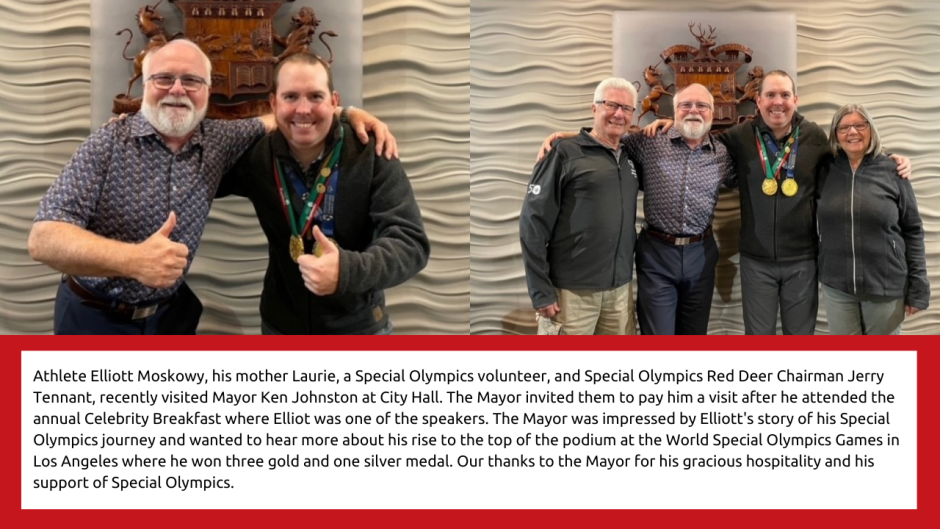 Elliot Moskowsky meeting with the Mayor of Red Deer
