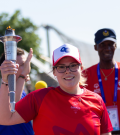 Josée Seguin with Torch