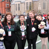 Unified Bocce Team from Sault Ste Marie pose for a photo in Toronto