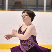 Danielle Waters performs on the ice
