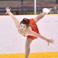 Grace Morris skates on the ice