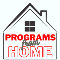 House with text Programs from Home inside