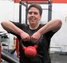 Lisa McDermott trains at the gym in the lead up to Special Olympics World Games.