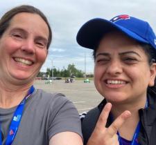 Sandra Schuffert selfie with athlete