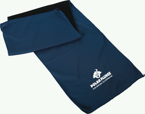 Cooling towel with Polar Plunge logo