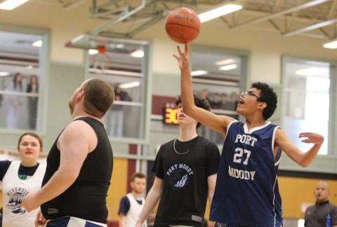 Bringing the heat at the SD43 Special Olympics BC Unified Sports Basketball Championships!