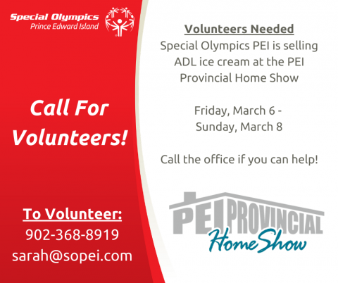 Special Olympics PEI, PEI Provincial Home Show, Master Promotions