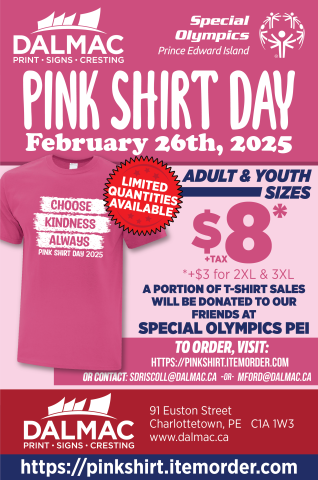 Special Olympics PEI, DALMAC, Pink Shirt Day