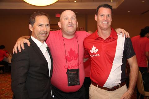Special Olympics Canada Past Chair Mark Tewksbury (far right)