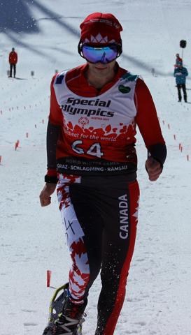 Tony Wilkinson pictured during a snowshoeing race