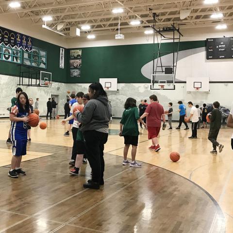 Special Olympics Youth Engagement Project basketball event in Langley