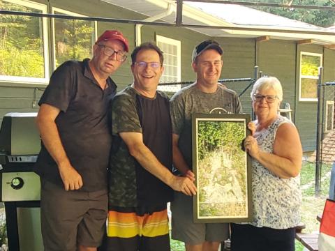 Steve Van Hemert holds the President's Award